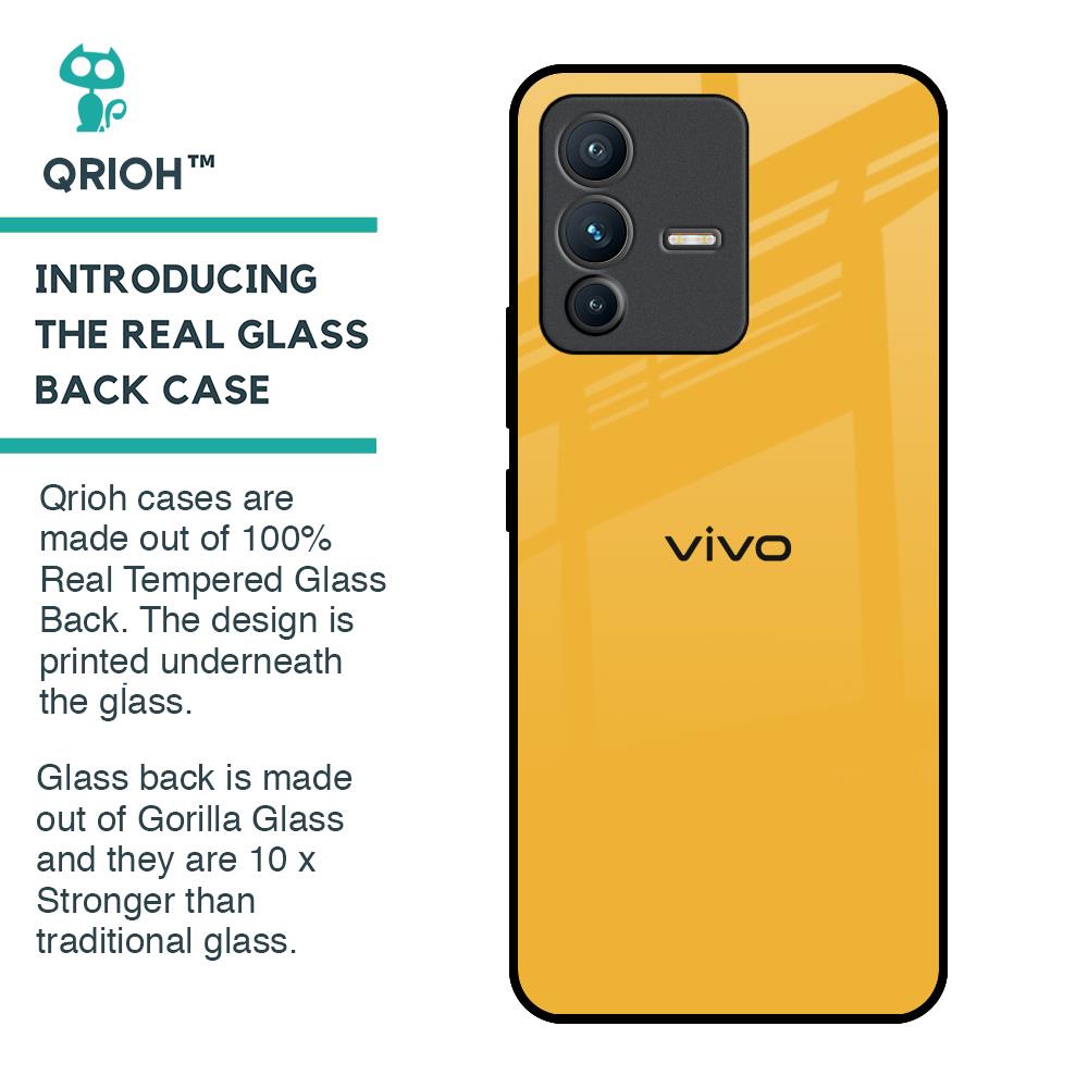 Fluorescent Yellow Glass case for Vivo V23 Pro 5G