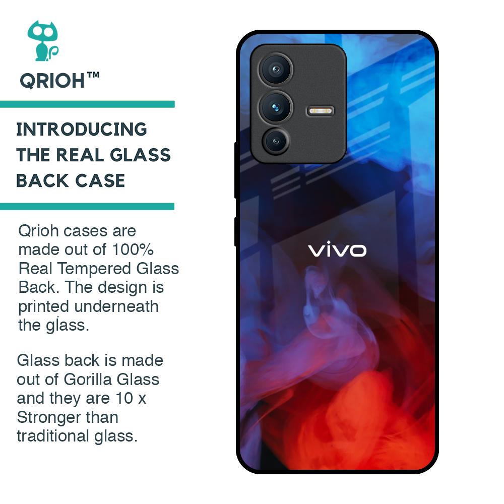 Dim Smoke Glass Case for Vivo V23 Pro 5G