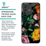 Flowers & Butterfly Glass Case for Vivo V23 Pro 5G
