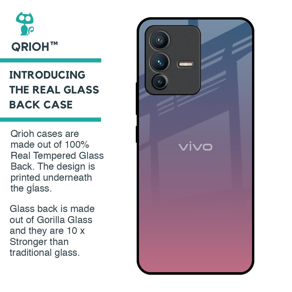 Pastel Gradient Glass Case for Vivo V23 Pro 5G