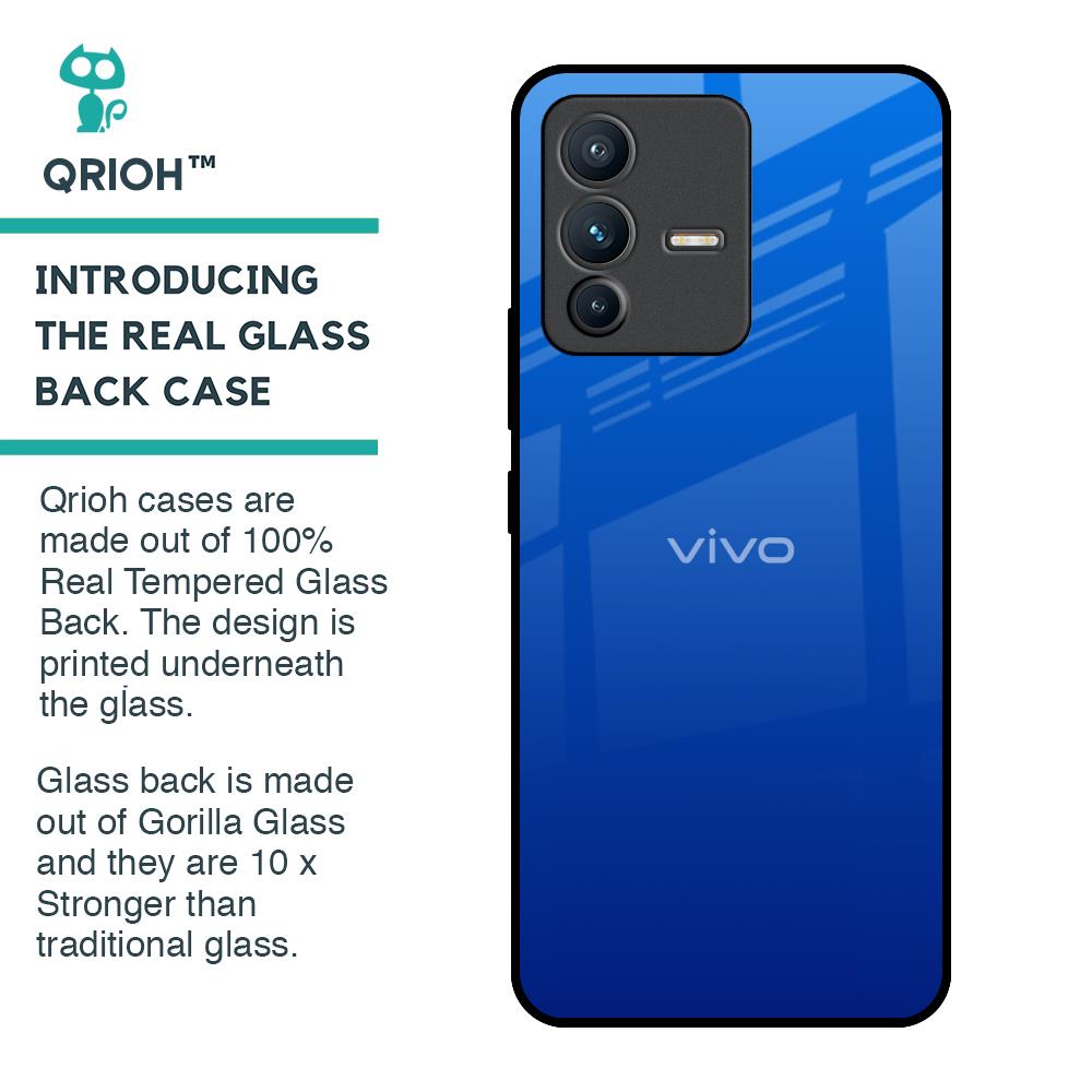 Egyptian Blue Glass Case for Vivo V23 Pro 5G