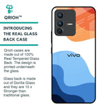 Wavy Color Pattern Glass Case for Vivo V23 Pro 5G