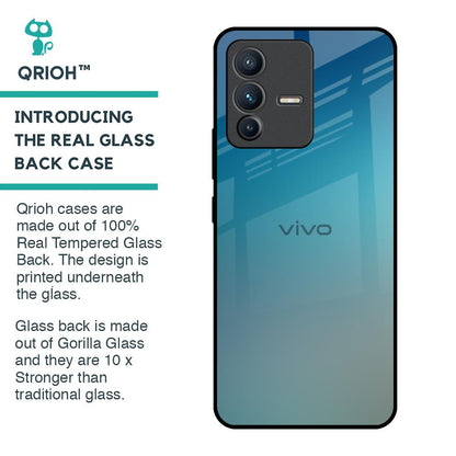 Sea Theme Gradient Glass Case for Vivo V23 Pro 5G