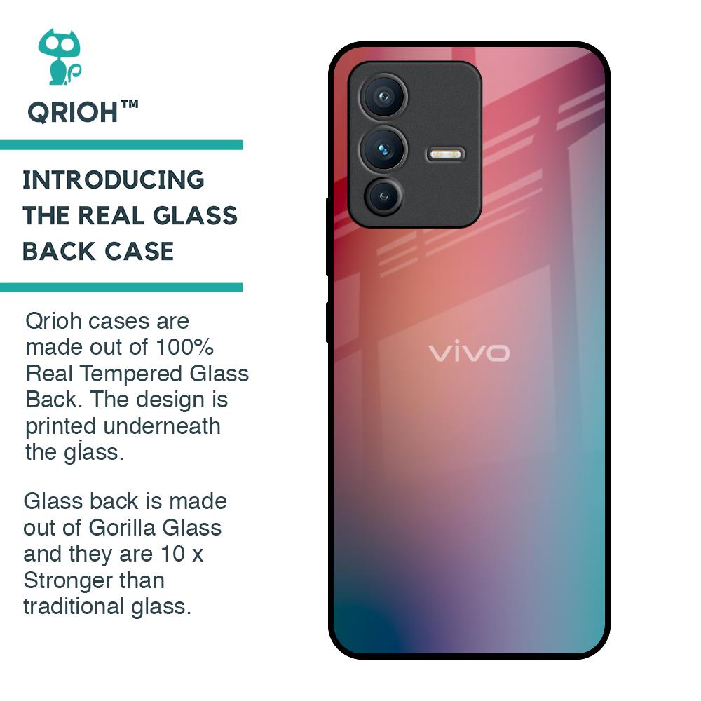 Dusty Multi Gradient Glass Case for Vivo V23 Pro 5G