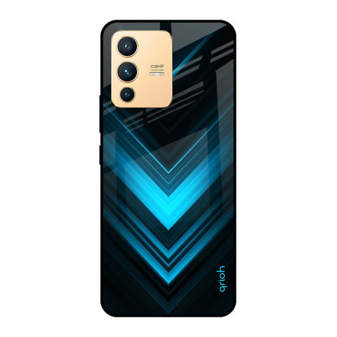 Vertical Blue Arrow Vivo V23 Pro 5G Glass Cases & Covers Online