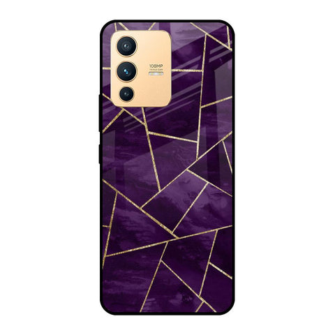 Geometric Purple Vivo V23 Pro 5G Glass Cases & Covers Online