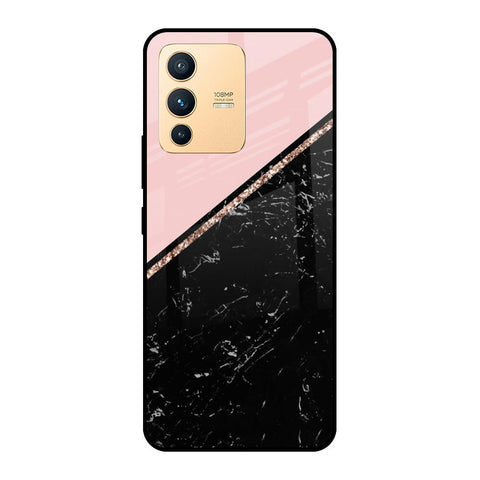 Marble Texture Pink Vivo V23 Pro 5G Glass Cases & Covers Online