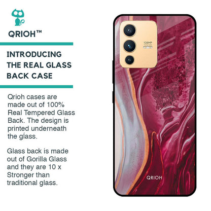 Crimson Ruby Glass Case for Vivo V23 Pro 5G