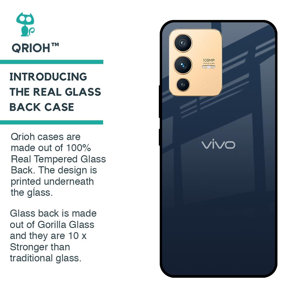Overshadow Blue Glass Case For Vivo V23 Pro 5G