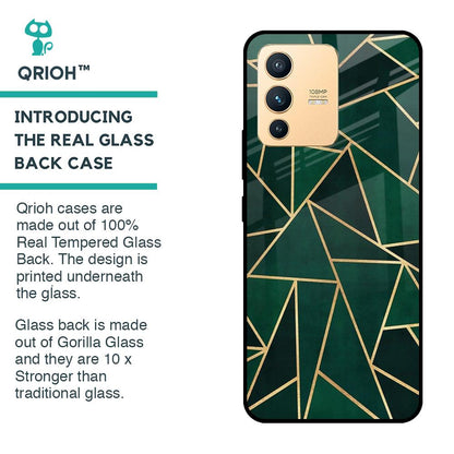Abstract Green Glass Case For Vivo V23 Pro 5G