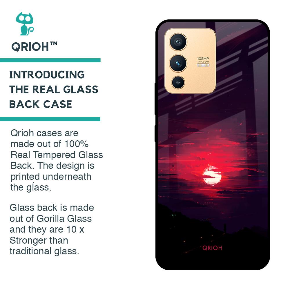 Morning Red Sky Glass Case For Vivo V23 Pro 5G