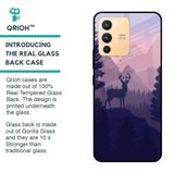 Deer In Night Glass Case For Vivo V23 Pro 5G