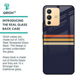 Tricolor Stripes Glass Case For Vivo V23 Pro 5G