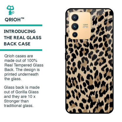 Leopard Seamless Glass Case For Vivo V23 Pro 5G