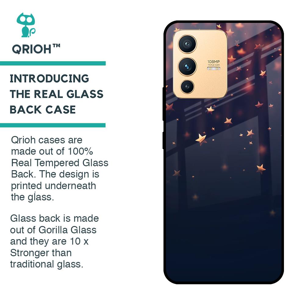 Falling Stars Glass Case For Vivo V23 Pro 5G