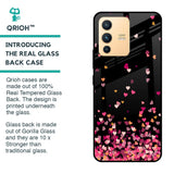 Heart Rain Fall Glass Case For Vivo V23 Pro 5G