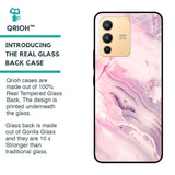 Diamond Pink Gradient Glass Case For Vivo V23 Pro 5G