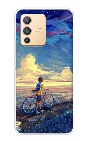 Riding Bicycle to Dreamland Vivo V23 Pro 5G Back Cover