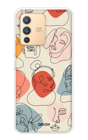 Abstract Faces Vivo V23 Pro 5G Back Cover