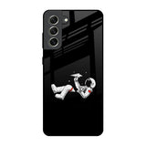 Space Traveller Samsung Galaxy S21 FE 5G Glass Back Cover Online