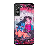 Radha Krishna Art Samsung Galaxy S21 FE 5G Glass Back Cover Online