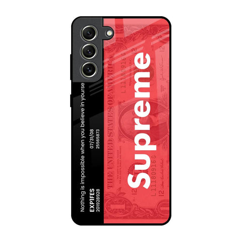 Supreme Ticket Samsung Galaxy S21 FE 5G Glass Back Cover Online