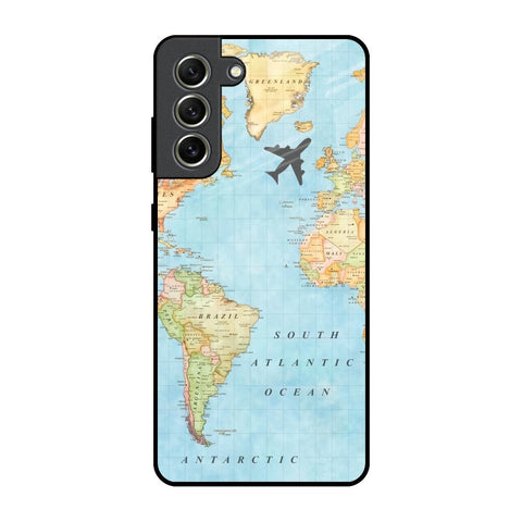 Travel Map Samsung Galaxy S21 FE 5G Glass Back Cover Online