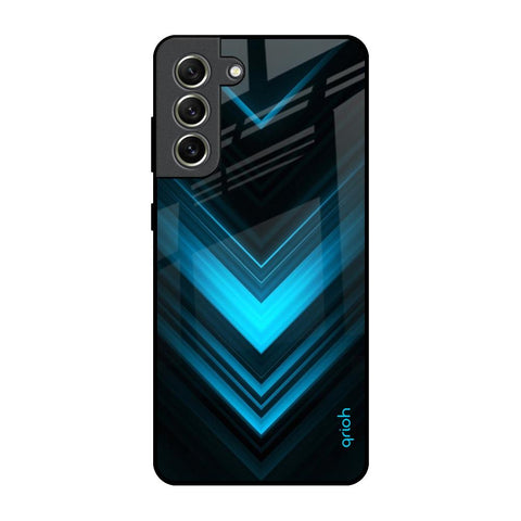 Vertical Blue Arrow Samsung Galaxy S21 FE 5G Glass Back Cover Online
