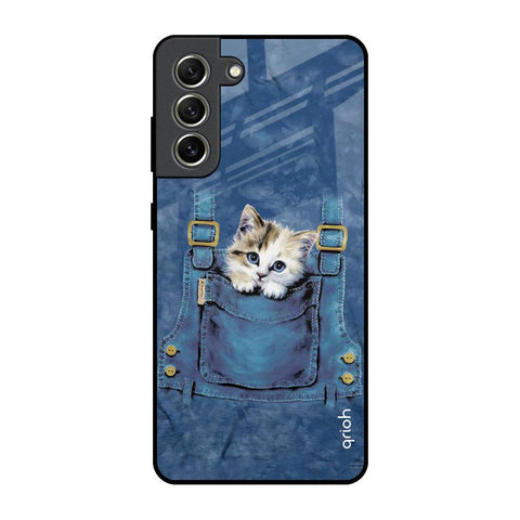 Kitty In Pocket Samsung Galaxy S21 FE 5G Glass Back Cover Online