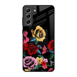 Floral Decorative Samsung Galaxy S21 FE 5G Glass Back Cover Online