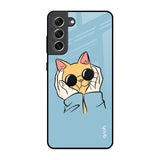 Adorable Cute Kitty Samsung Galaxy S21 FE 5G Glass Back Cover Online