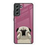 Funny Pug Face Samsung Galaxy S21 FE 5G Glass Back Cover Online