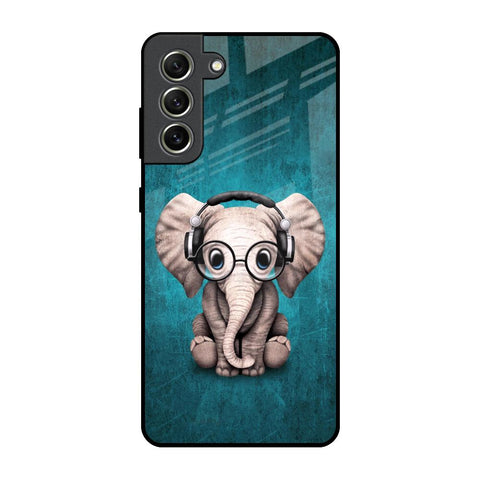 Adorable Baby Elephant Samsung Galaxy S21 FE 5G Glass Back Cover Online