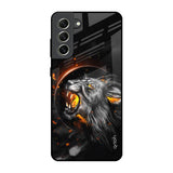 Aggressive Lion Samsung Galaxy S21 FE 5G Glass Back Cover Online