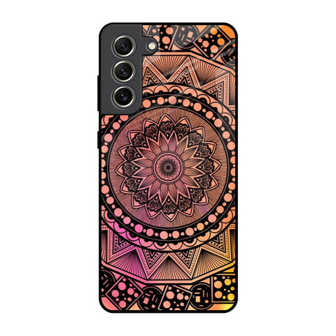 Floral Mandala Samsung Galaxy S21 FE 5G Glass Back Cover Online