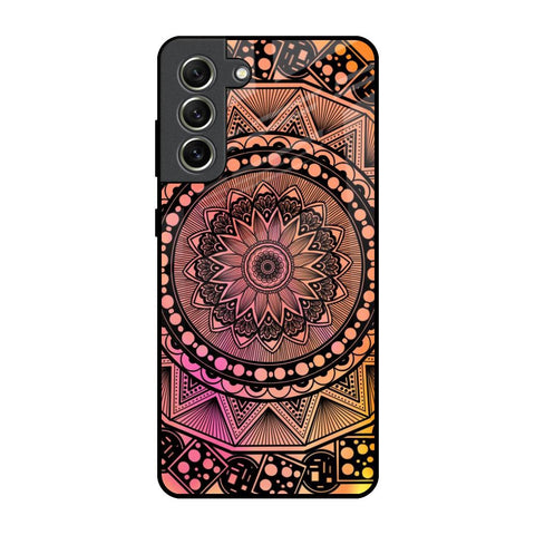 Floral Mandala Samsung Galaxy S21 FE 5G Glass Back Cover Online