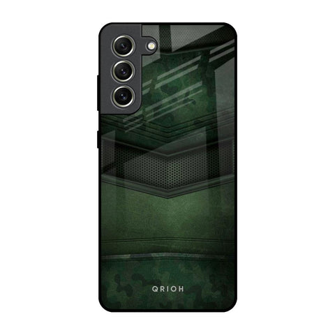 Green Leather Samsung Galaxy S21 FE 5G Glass Back Cover Online