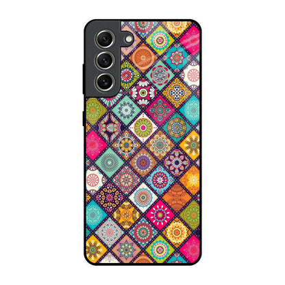 Multicolor Mandala Samsung Galaxy S21 FE 5G Glass Back Cover Online