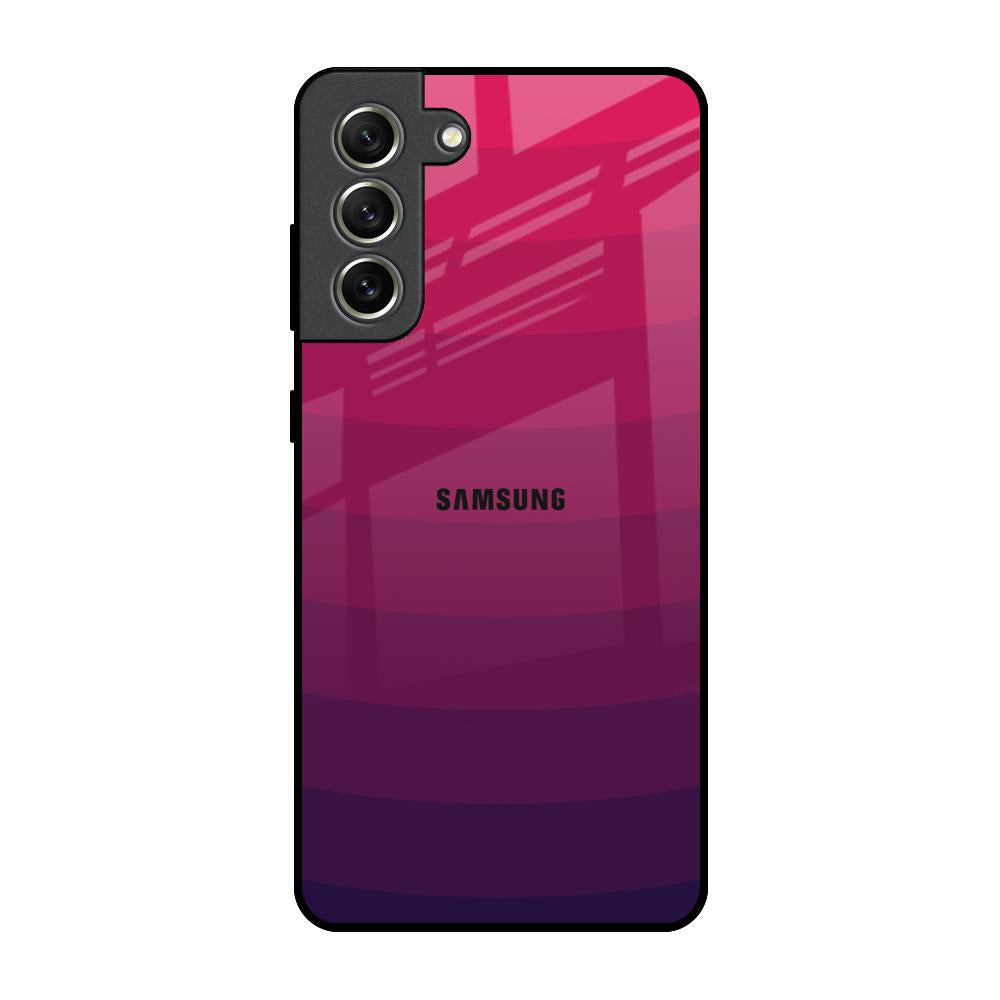 Wavy Pink Pattern Samsung Galaxy S21 FE 5G Glass Back Cover Online
