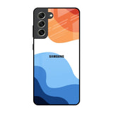 Wavy Color Pattern Samsung Galaxy S21 FE 5G Glass Back Cover Online