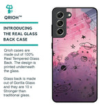 Space Doodles Glass Case for Samsung Galaxy S21 FE 5G