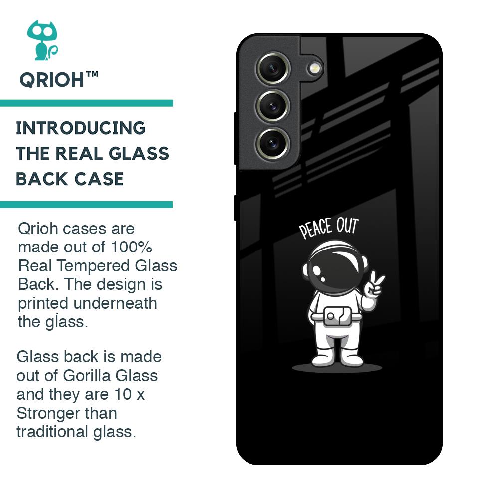 Peace Out Astro Glass Case for Samsung Galaxy S21 FE 5G