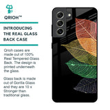 Colorful Leaves Glass Case for Samsung Galaxy S21 FE 5G