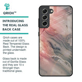 Pink And Grey Marble Glass Case For Samsung Galaxy S21 FE 5G