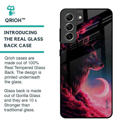 Moon Wolf Glass Case for Samsung Galaxy S21 FE 5G