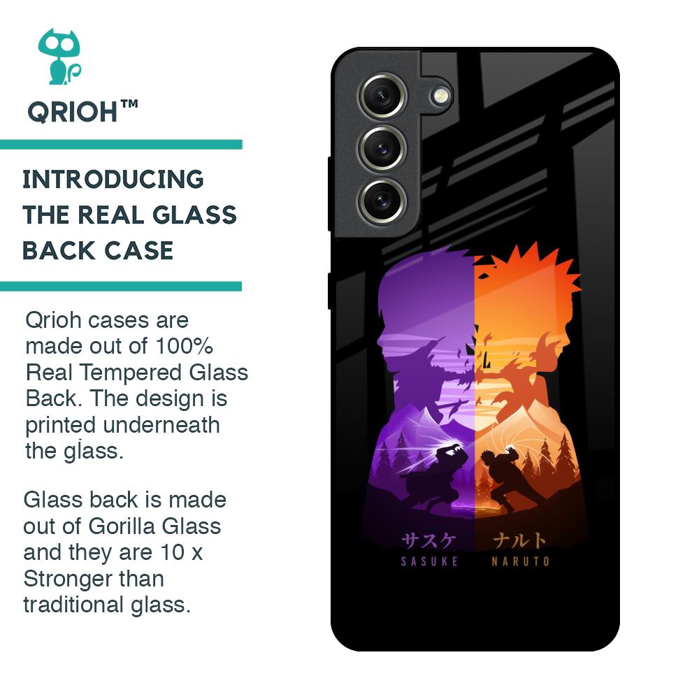 Minimalist Anime Glass Case for Samsung Galaxy S21 FE 5G