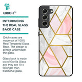 Geometrical Marble Glass Case for Samsung Galaxy S21 FE 5G