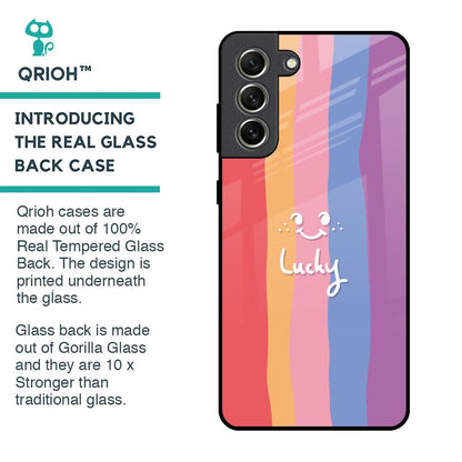 Lucky Abstract Glass Case for Samsung Galaxy S21 FE 5G