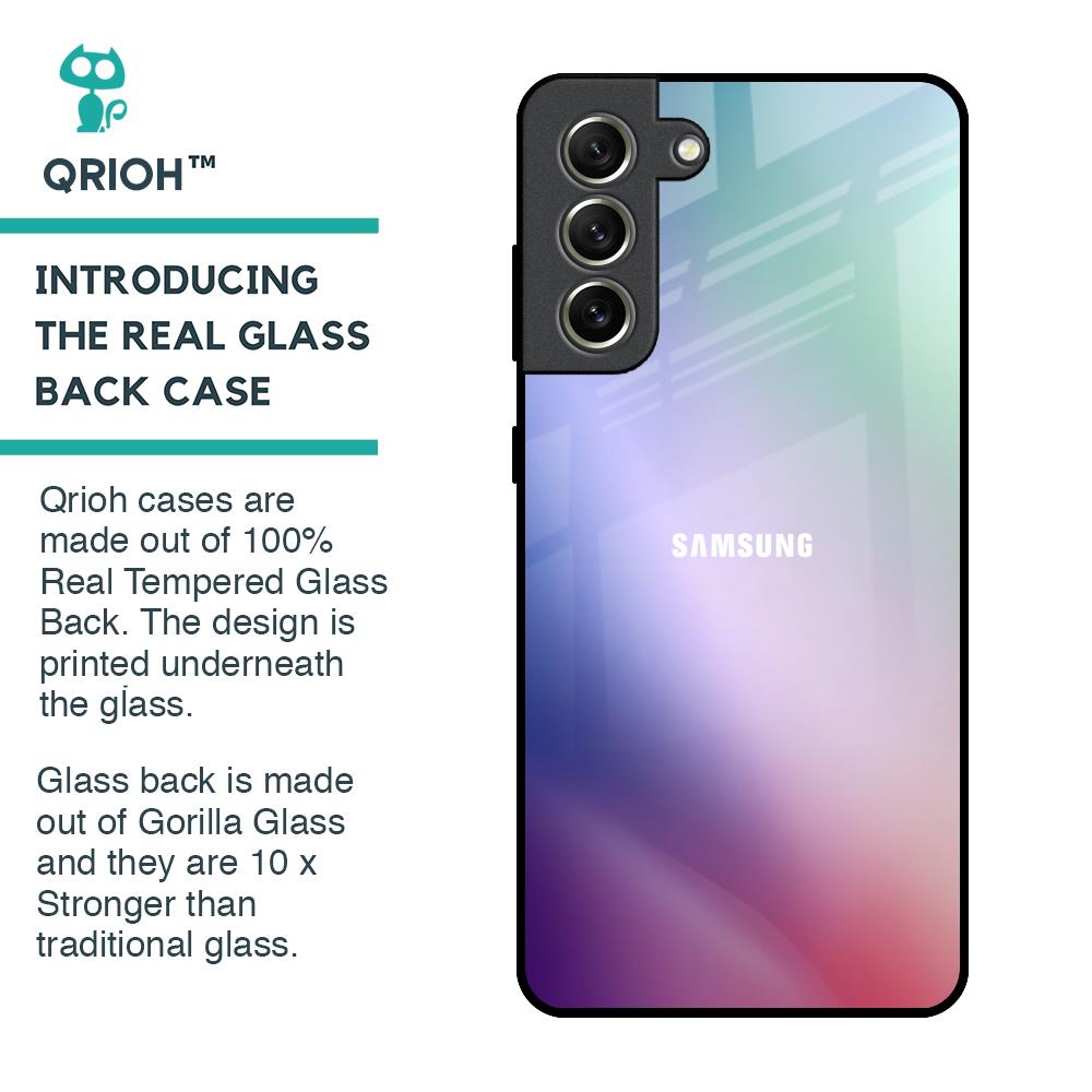 Abstract Holographic Glass Case for Samsung Galaxy S21 FE 5G