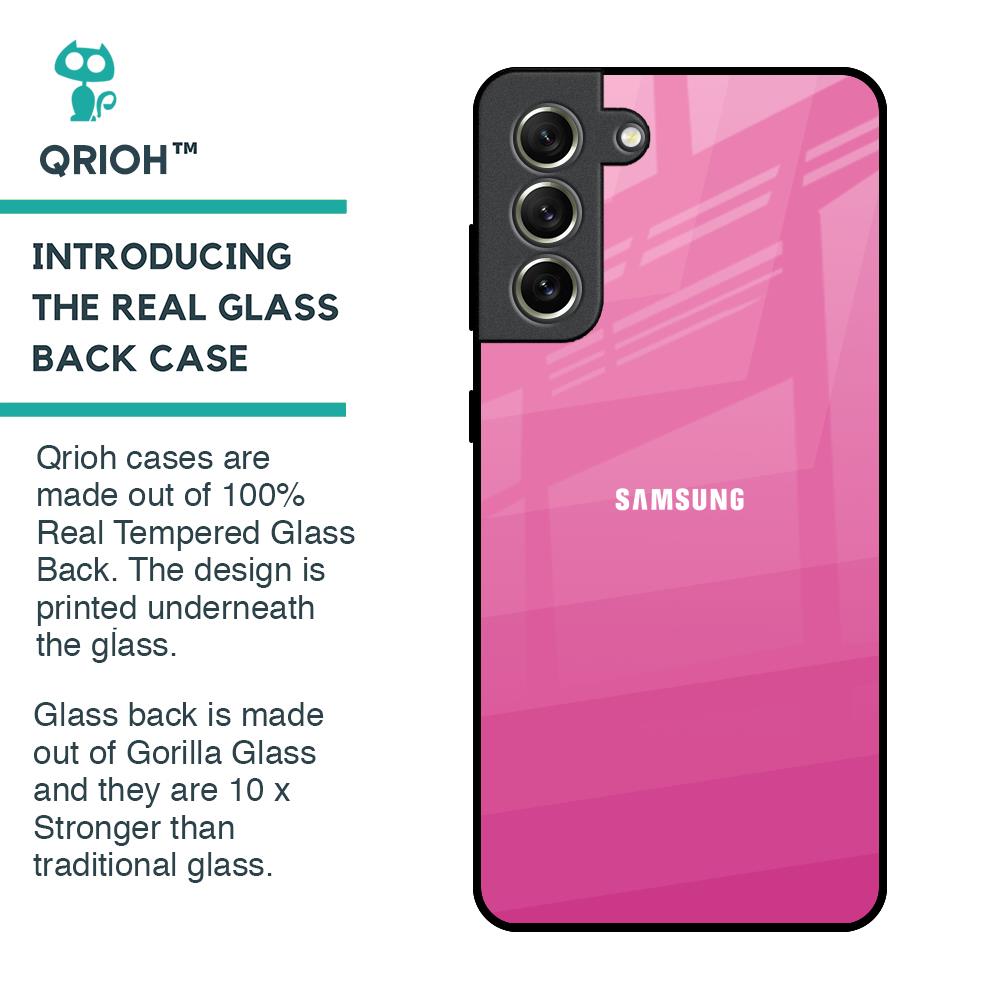 Pink Ribbon Caddy Glass Case for Samsung Galaxy S21 FE 5G